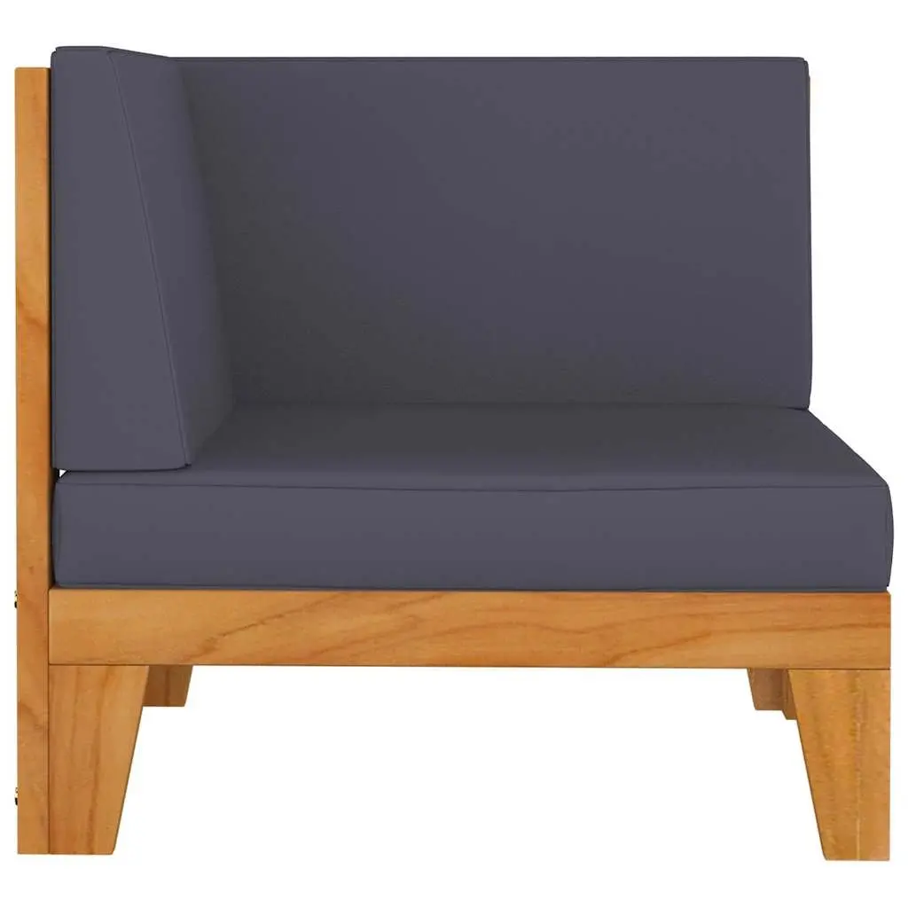 2-Seater Outdoor Sofa with Cushions Solid Acacia Wood Garden Patio Furniture