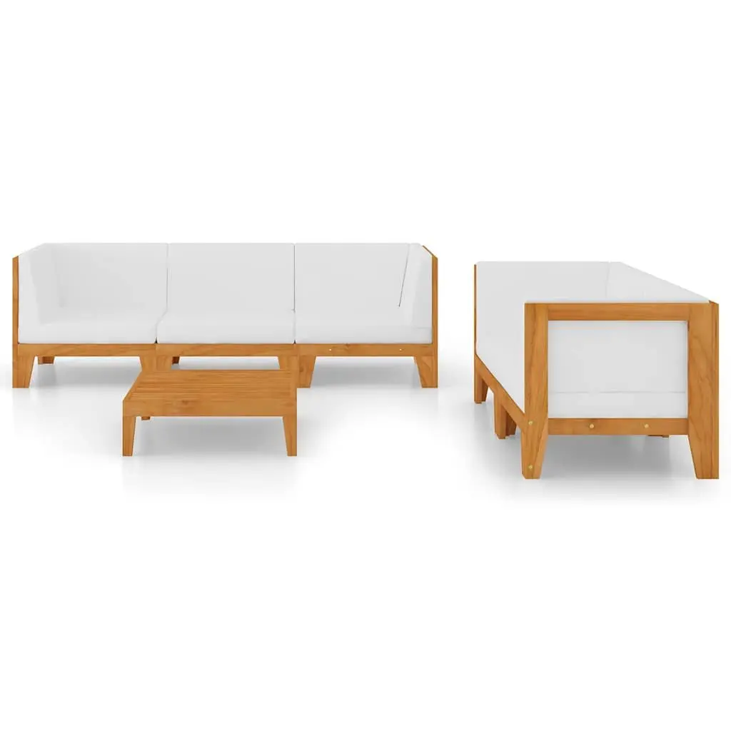 Garden Lounge Set 6 Piece Outdoor Furniture Patio Sofa with Cushions White