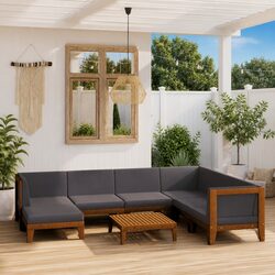 8-Piece Grey Lounge Set for Outdoor Spaces