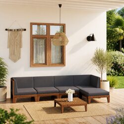 Practical 6-Piece Lounge Set for Outdoor Living