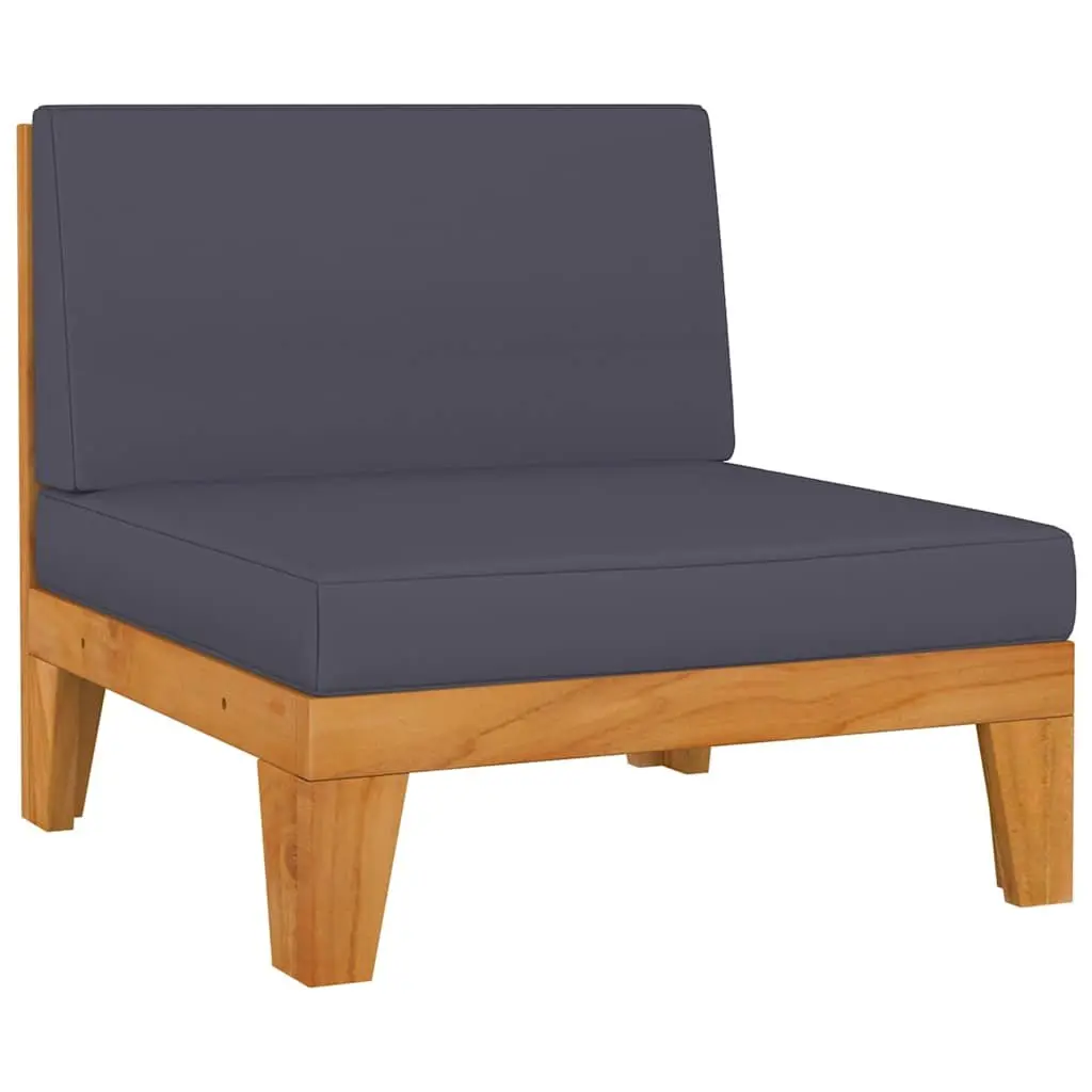 Garden Lounge Set 3 Piece Outdoor Furniture with Cushions Solid Acacia Wood Grey