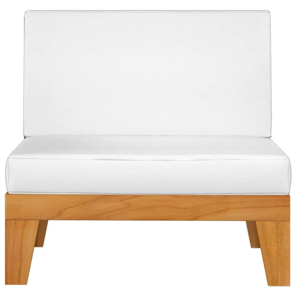 Outdoor Garden Lounge Set 3 Piece Modular Patio Furniture with Cushions White