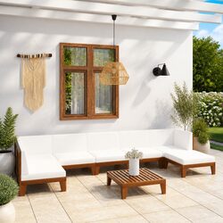 Practical 8 Piece Acacia Wood Garden Lounge Set