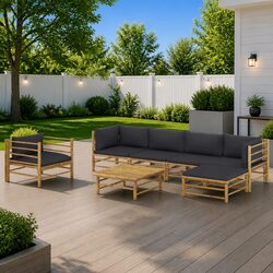 Perfect for Your Patio: 7-Piece Bamboo Lounge Set
