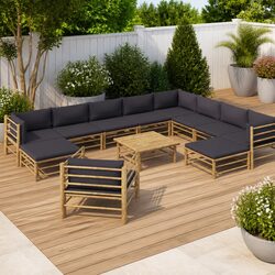 Practical 12-Piece Garden Lounge Set for Outdoor Use