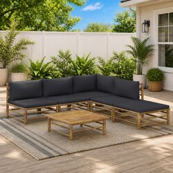 6-Piece Modular Outdoor Lounge Set for Relaxation