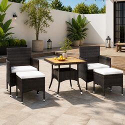 Practical 5-Piece Dining Set for Outdoor Use
