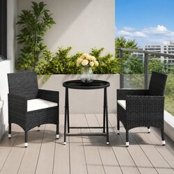 Versatile 3 Piece Bistro Set for Any Outdoor Area
