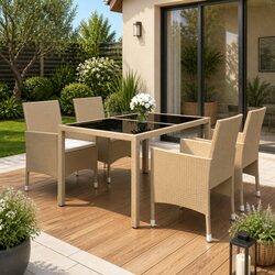 Functional 5 Piece Garden Dining Set for Real Use