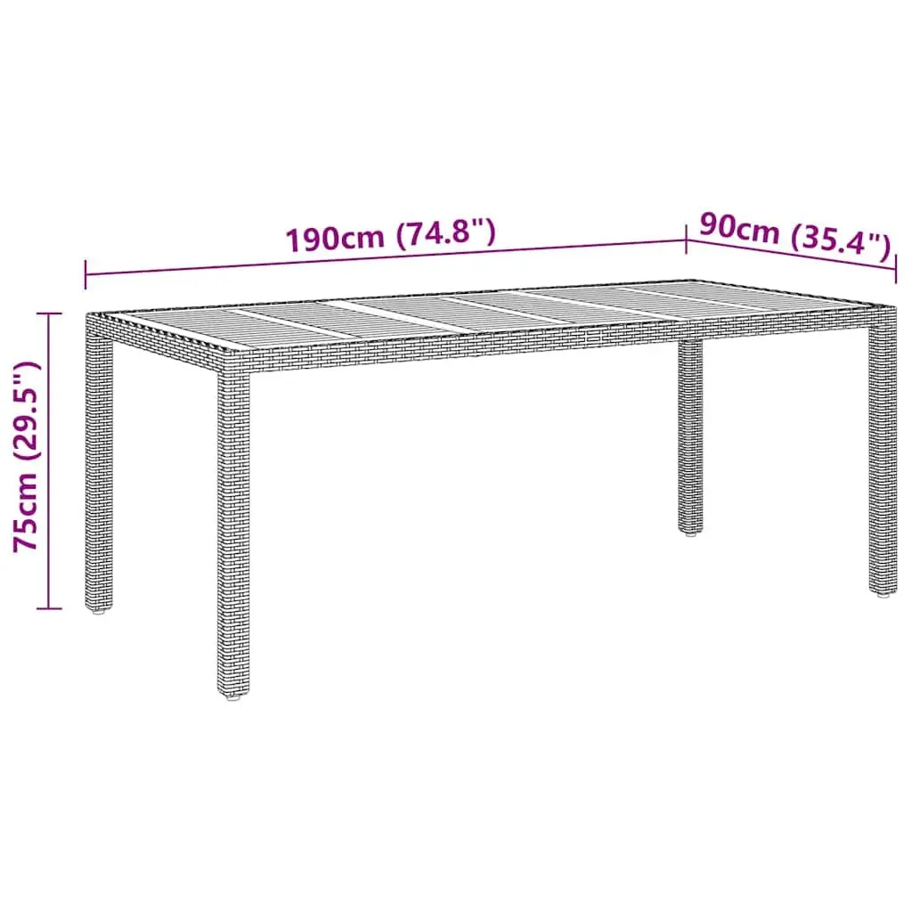 7 Piece Garden Dining Set Outdoor Patio Furniture Grey Rattan Table Chairs