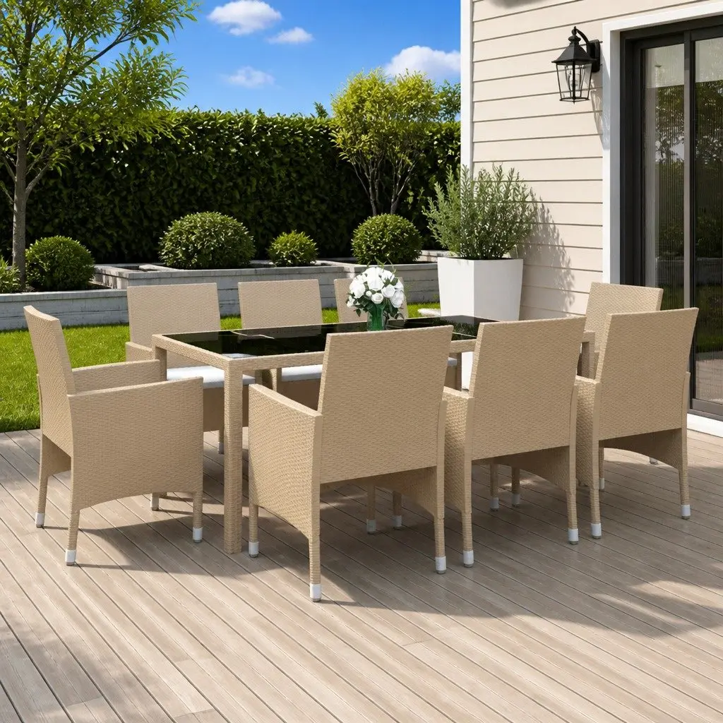 9 Piece Dining Set for Outdoor Gatherings