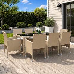 Practical 9 Piece Dining Set for Outdoor Gatherings