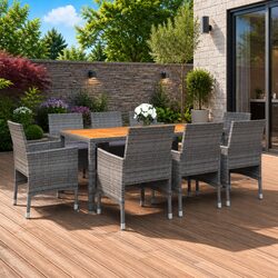 Practical 9-Piece Dining Set for Any Outdoor Space