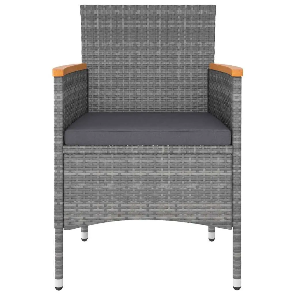 Garden Lounge Set 5 Piece Poly Rattan Outdoor Patio Furniture Grey