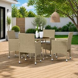 Versatile 5-Piece Dining Set for Your Outdoor Living