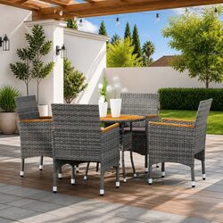 Versatile 5 Piece Dining Set for Outdoor Use