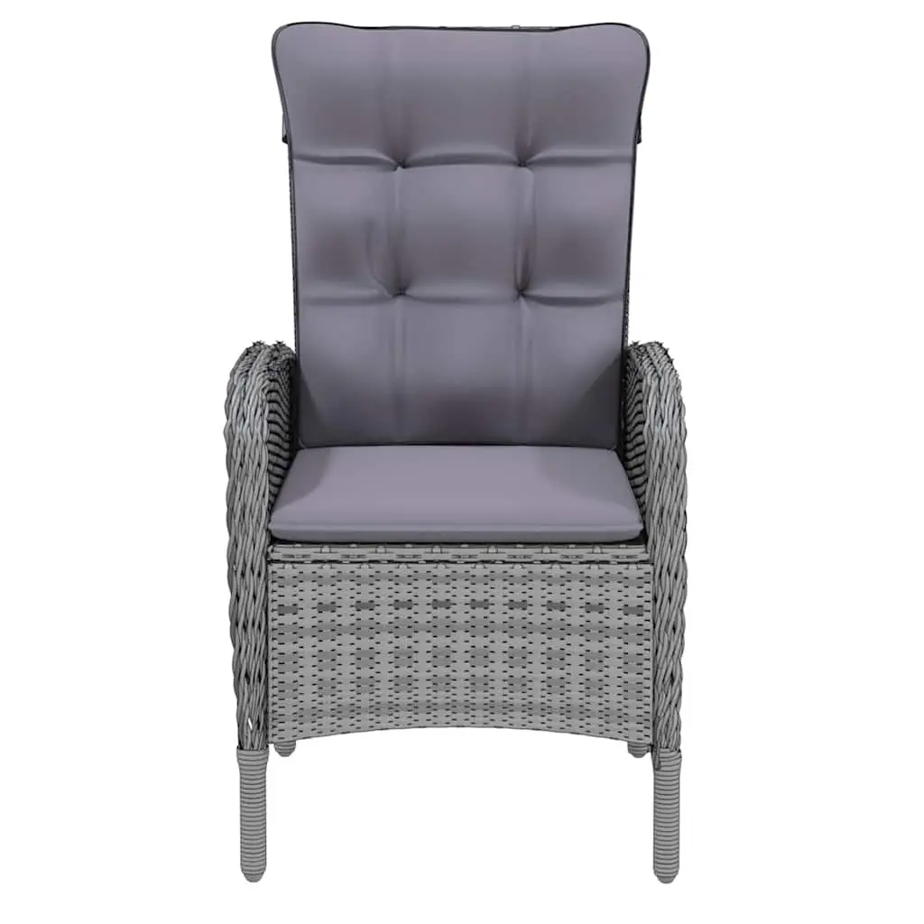 Garden Dining Set 9 Piece Outdoor Furniture Poly Rattan Grey Patio Table Chairs