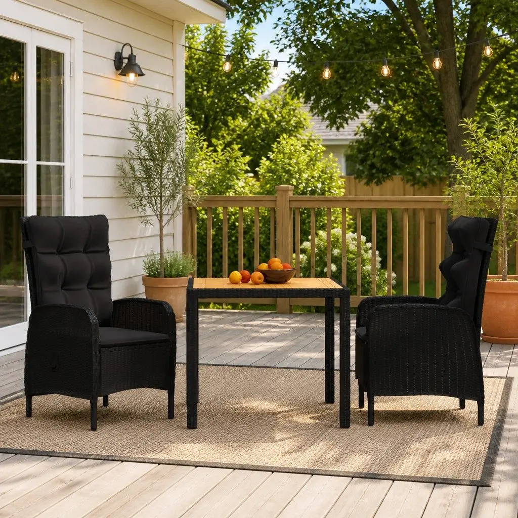 3 Piece Dining Set for Garden and Patio Use