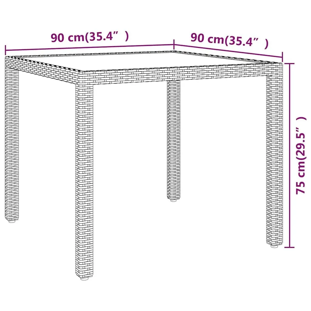 3 Piece Dining Set for Garden and Patio Use