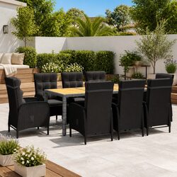 Versatile 9 Piece Outdoor Furniture Set for Entertaining