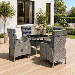 Practical 5 Piece Dining Set for Outdoor Use