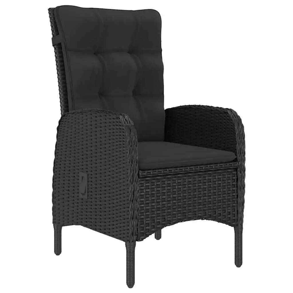 Garden Dining Set 9 Piece Outdoor Furniture Patio Table Chairs Black