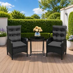 Versatile Bistro Set for Outdoor Spaces - 3 Pieces