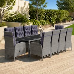 Practical 11-Piece Garden Dining Set for Any Occasion