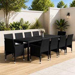Practical 11 Piece Garden Dining Set for Every Occasion