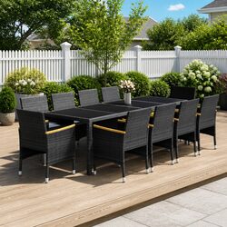Practical 11 Piece Garden Dining Set for Outdoor Gatherings