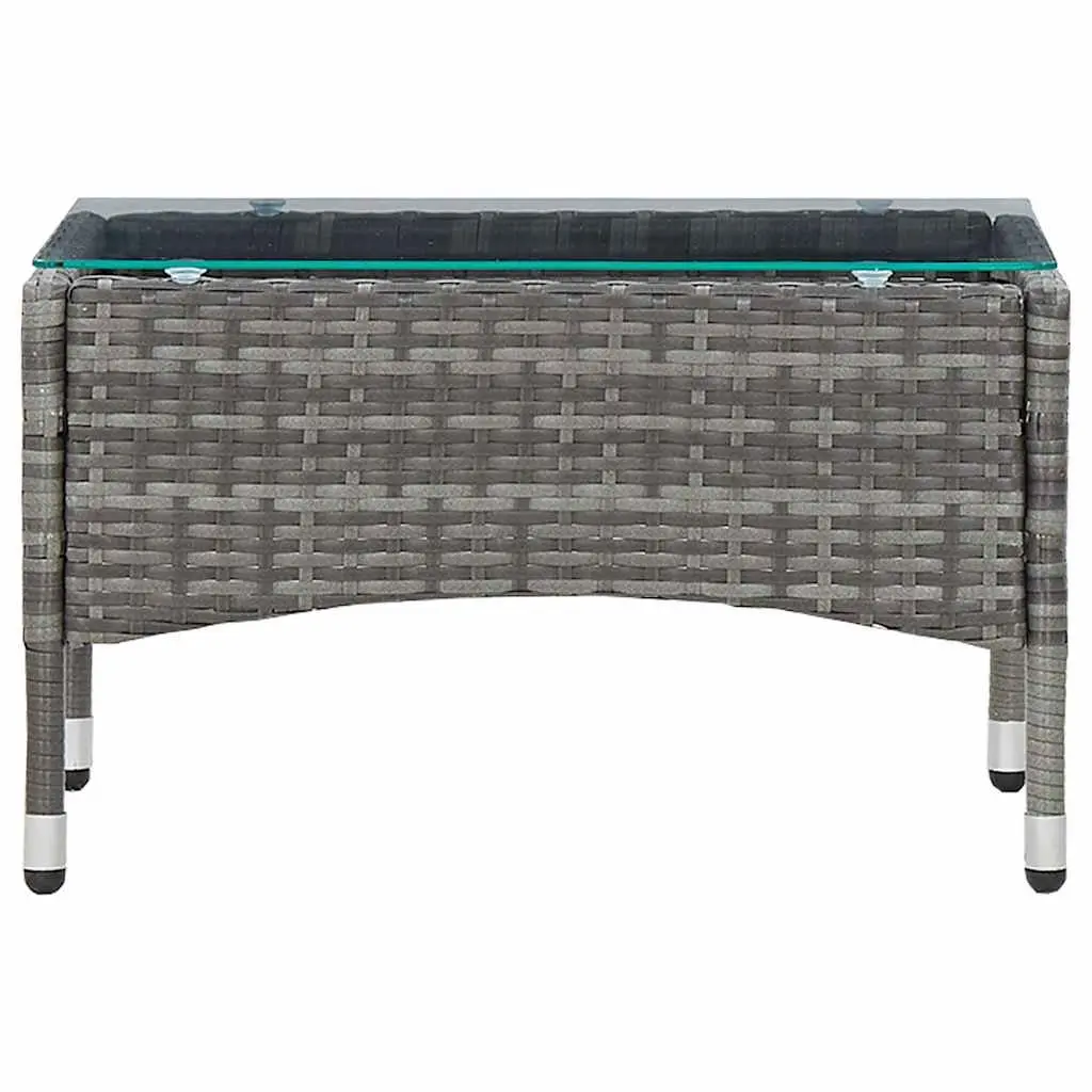 Garden Lounge Set PE Rattan 2 Piece Outdoor Furniture Grey