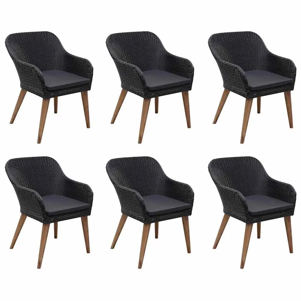 Garden Dining Set 7 Piece Outdoor Furniture Poly Rattan Patio Table Chairs