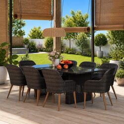 Ideal 9 Piece Garden Dining Set for Gatherings
