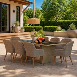 Practical 9-Piece Outdoor Dining Set for Entertaining