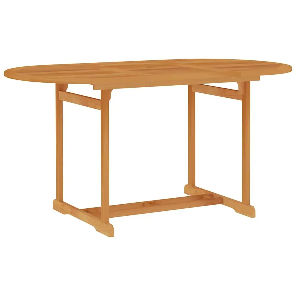 5 Piece Garden Dining Set Teak Wood Outdoor Furniture Brown