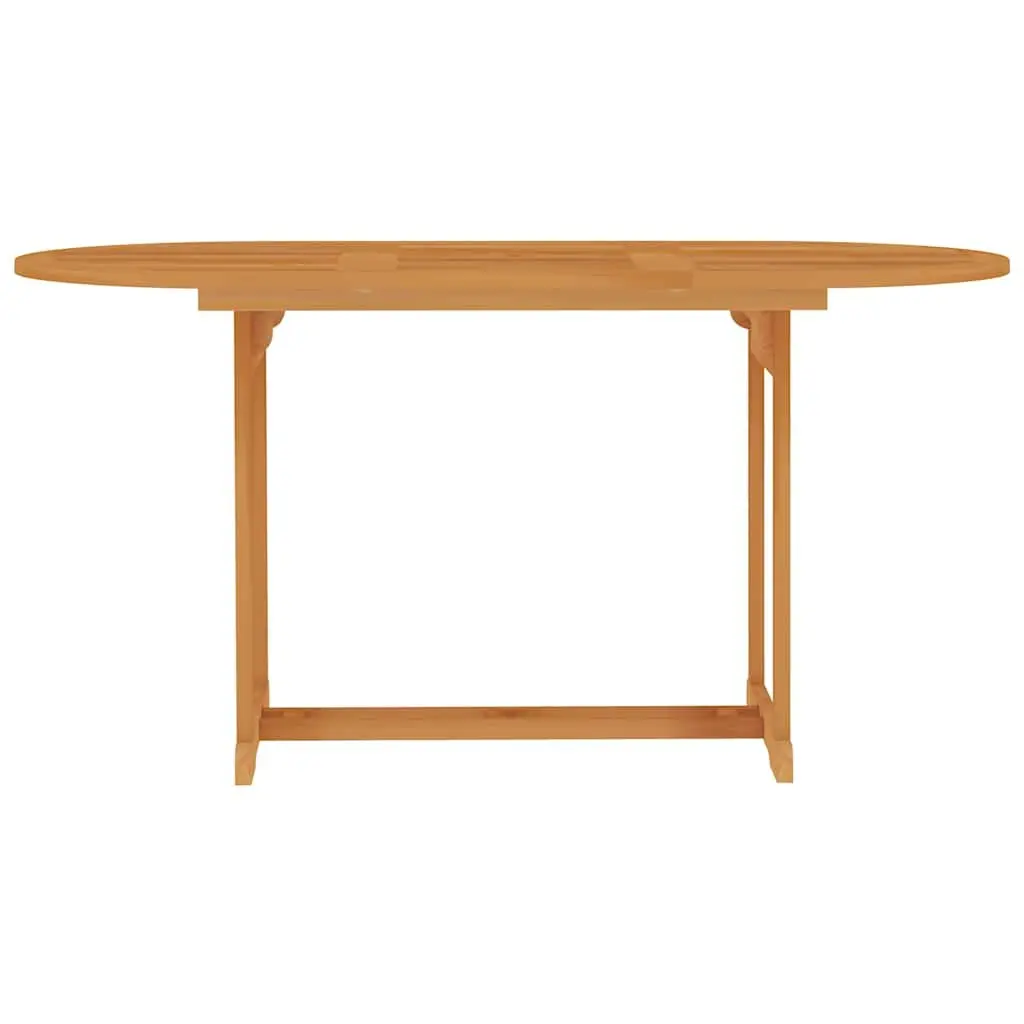 5 Piece Garden Dining Set Teak Wood Outdoor Furniture Brown