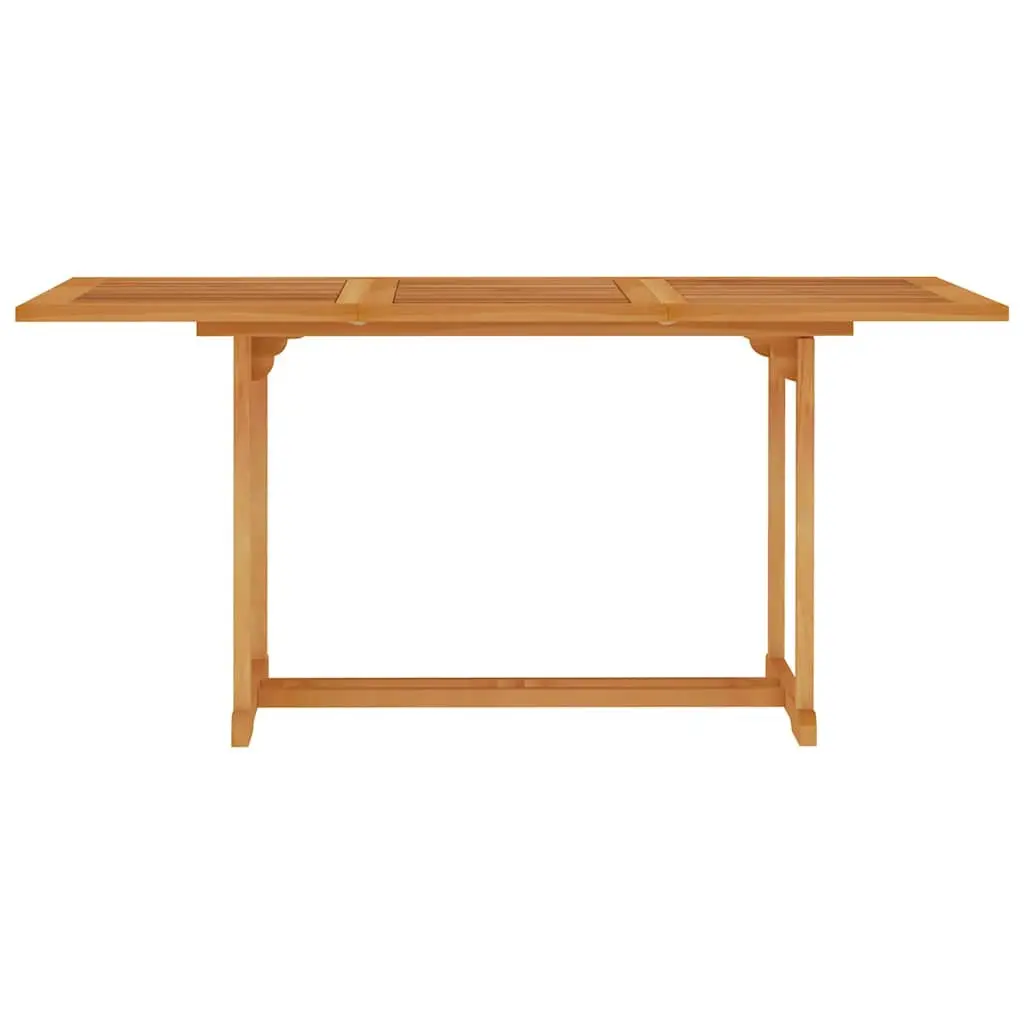 5 Piece Garden Dining Set Teak Hardwood Table Chairs Outdoor Patio Furniture Brown