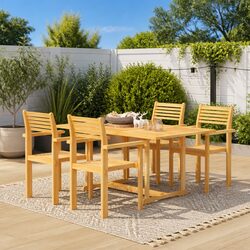 5 Piece Teak Garden Set - Perfect for Outdoor Gatherings