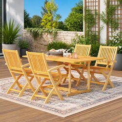 Versatile 5-Piece Dining Set for Garden and Patio