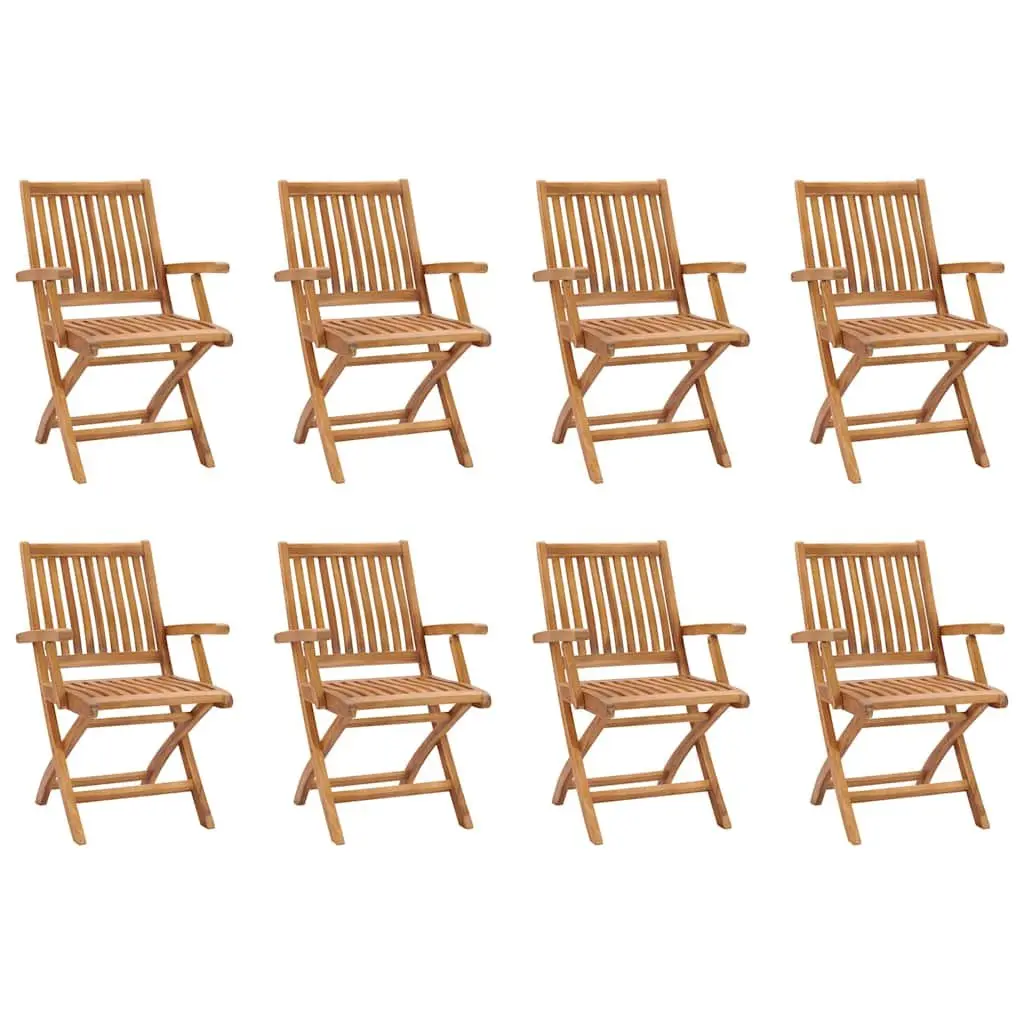 9 Piece Garden Dining Set Solid Teak Wood Outdoor Patio Furniture Table Brown