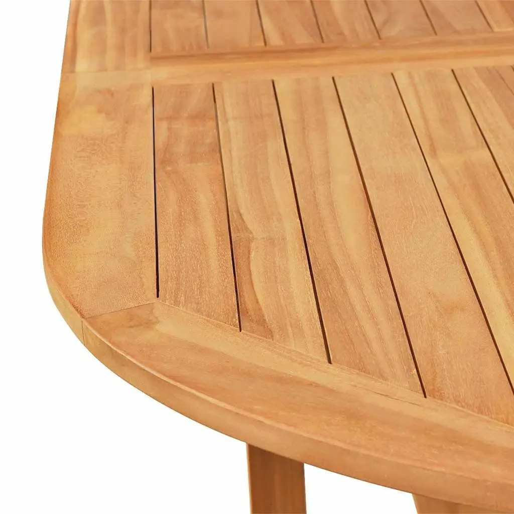 7 Piece Garden Dining Set Solid Teak Wood Table and Chairs Brown Outdoor Furniture