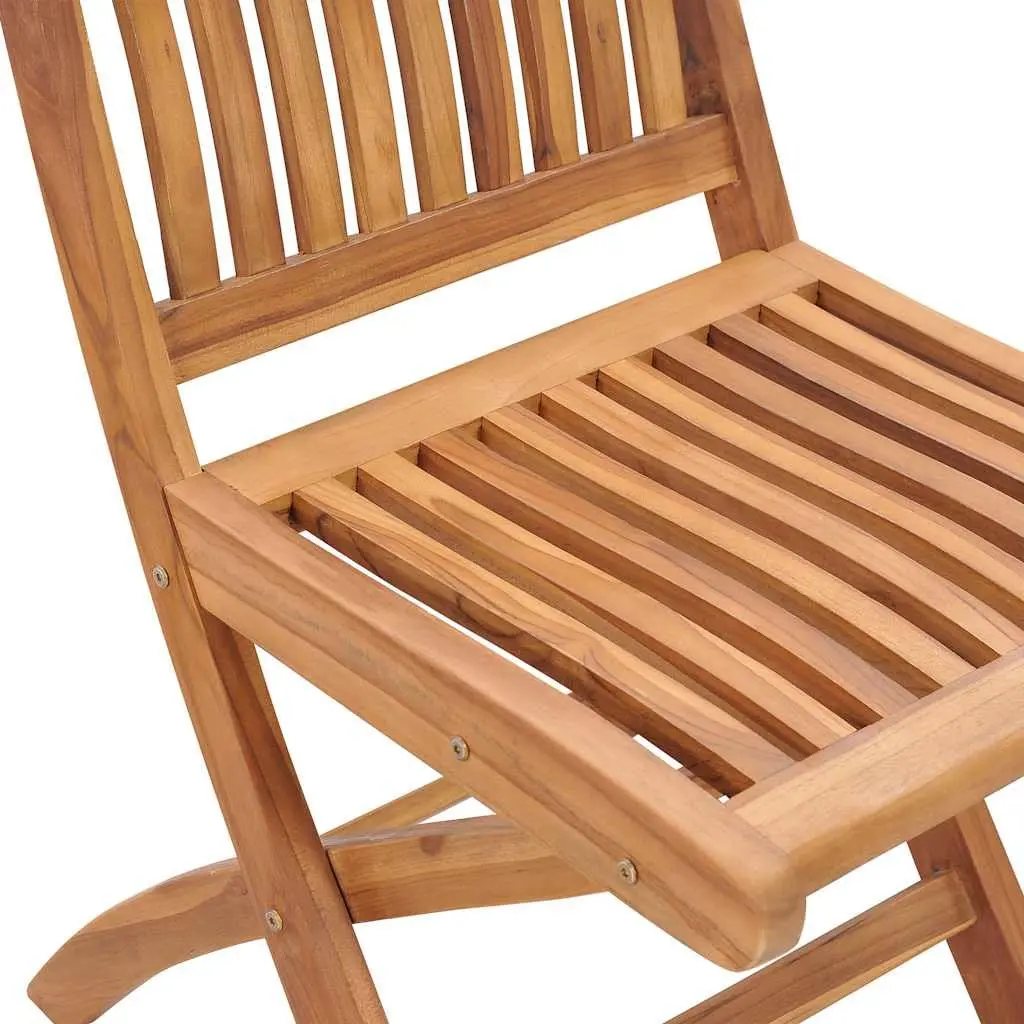 7 Piece Garden Dining Set Solid Teak Wood Table and Chairs Brown Outdoor Furniture