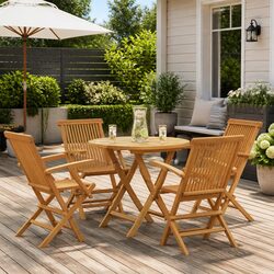 Versatile 5 Piece Garden Dining Set for Home and Travel