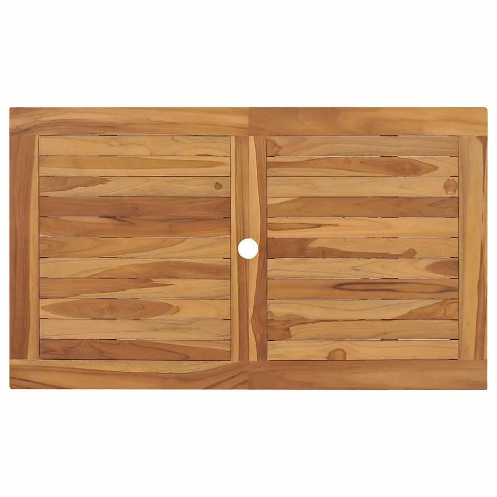 7 Piece Garden Dining Set Teak Hardwood Foldable Brown