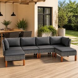 Versatile 6-Piece Garden Lounge Set for Outdoor Gatherings