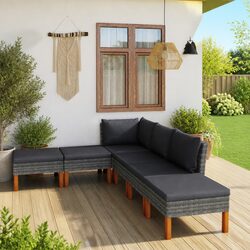 Practical 6 Piece Garden Lounge Set for Outdoor Comfort