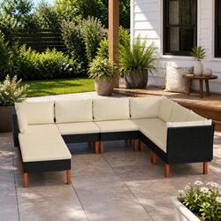 Practical 8-Piece Lounge Set for Outdoor Spaces