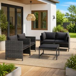 Versatile 5-Piece Lounge Set for Various Outdoor Spaces