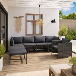 Practical 7-Piece Garden Lounge Set for Everyday Use
