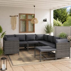 Functional 9-Piece Garden Lounge Set - Ideal for Relaxation
